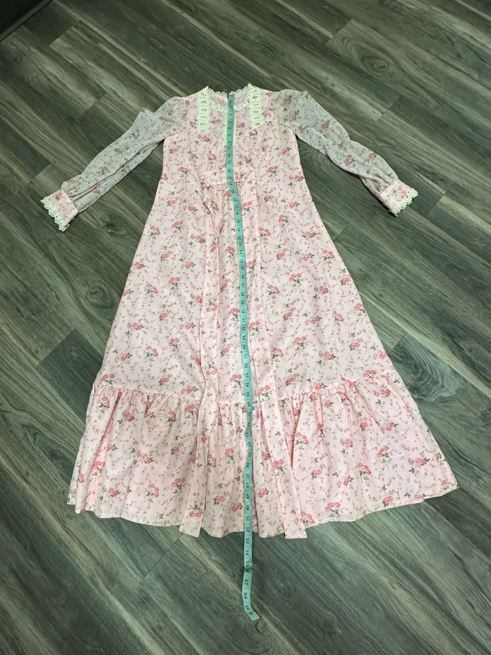 Vintage Gunne Sax Style Cottage Core Floral Print Dress - Picture 4 of 4